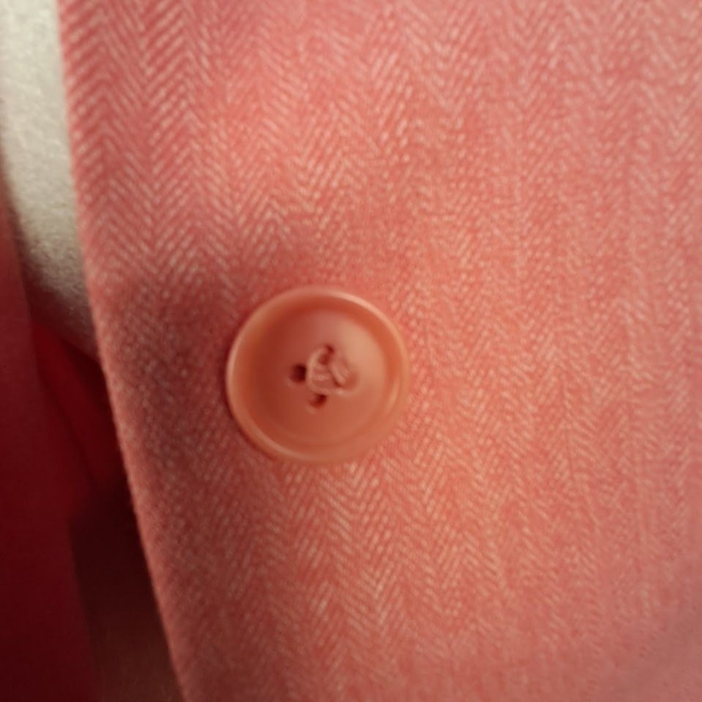 BCBGMAXAZRIA Coral Pink Herringbone Wool Blend Tailored Blazer Jacket XS - Picture 9 of 9